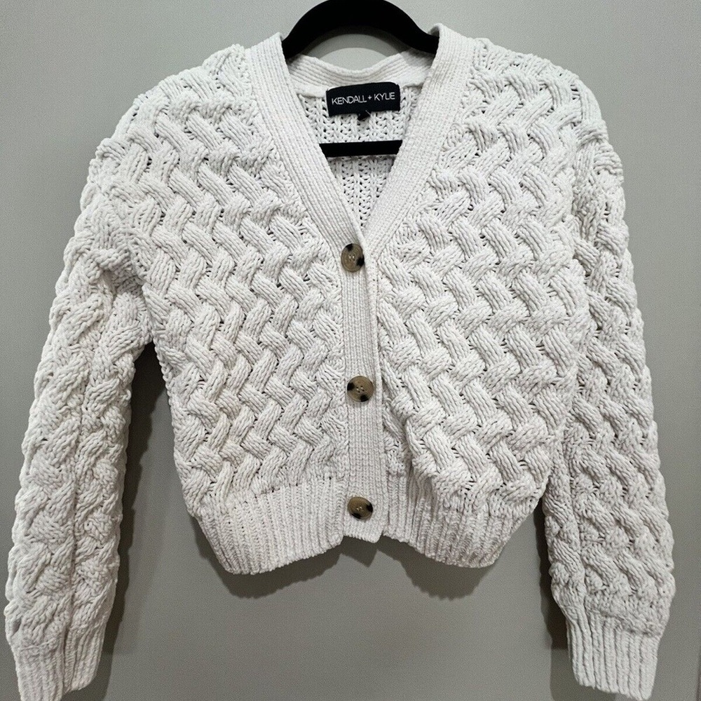 Kendall & Kylie cropped cardigan sweater